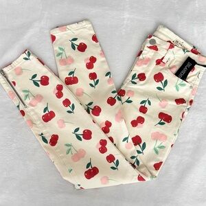 BLANK NYC The Bond Mid-Rise Skinny Cherry Printed Jeans--27